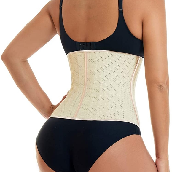 25 Steel Boned Latex Waist Trainer Hook  Tummy Control - Picture 2 of 5